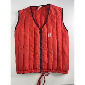 Musto & Hyde Vintage Sailing Vest Buoyancy Aid Red Orange Zip Front England